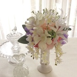 《再販》仏花  真珠の涙   桜（仏花、造花、お供え、お盆、お彼岸、敬老の日、結婚祝い、新築祝い）