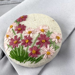コスモス　手刺繍ブローチ　ヘアゴム