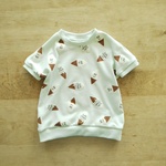 こども服　ビッグカットソー　アイスクリーム柄　サイズ９０　半袖　Tシャツ　ミント　キッズ服　
