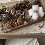  【送料無料】ドライフラワー　木の実のBOXアレンジメント