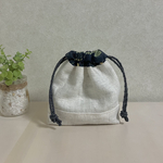 リネンの小さな巾着