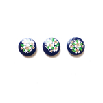 日本製 1950s フローラル プラスチック カボション 13mm (1個)