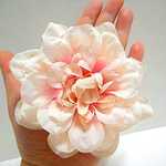 再販！雨上がりのdropフラワーヘアゴム♡*pinkwhite