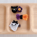 ★送料無料★ベビーヘアクリップ♡ハロウィンおばけセット