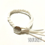 スエードコンチョブレスレット★white