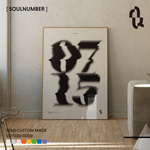 [セミオーダー/B3〜] QGFX SOULNUMBER タイポグラフィ 数字 グラフィック デザイン アートポスター 特大 アートパネル Q001