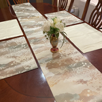 オーダー　豪華な袋帯柄作った正絹テーブルランナー&ランチョンマット