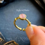 〘6mm〙アフロディーテの瞳 Gemstone Ring "Strawberry quartz"