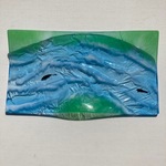 レジントレイ、渓流、魚（No13)