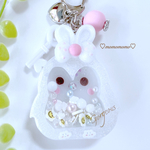 レジン ペンギンシェイカー チャーム ホワイトラメ