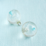 (3個)  12mm クリアラウンドボタン フランス製 ＊ 透明