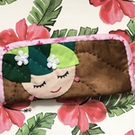ハワイアンキルト パッチワークキルト フラガールのメガネケース