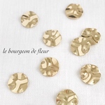 P014  10pcs 12㎜ メタル 変形 波型 ウェーブ でこぼこ 丸 パーツ チャーム