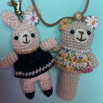 茶々姫さま専用　うさぎ(キーホルダー)&クマ(リップケース)