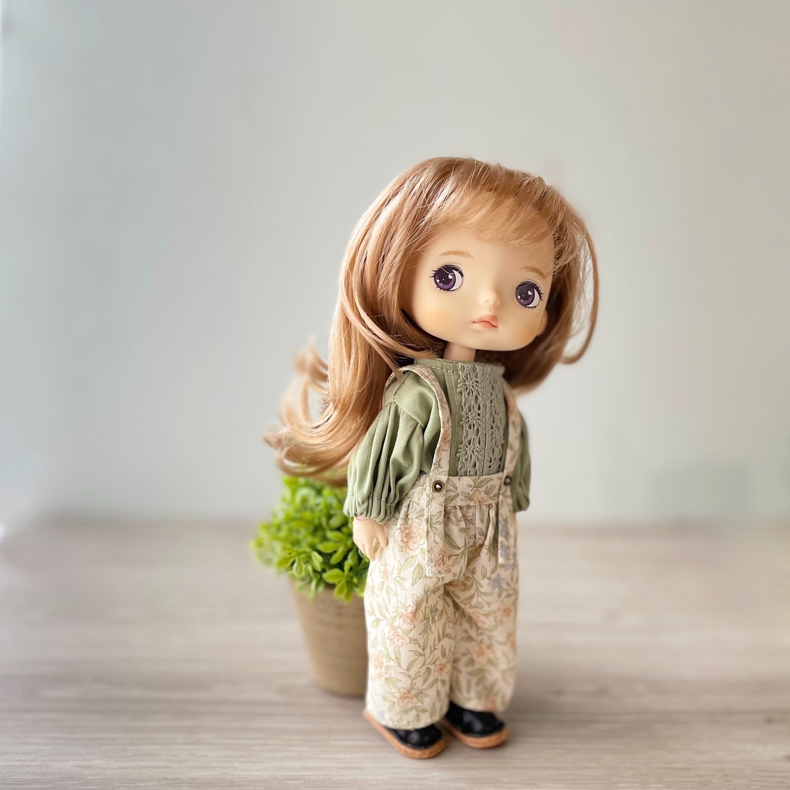 モンストドール ミディブライスサイズ 花柄吊りパンツ - konta | minne