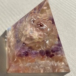 アメジスト オレンジムーンストーン 水晶 ピラミッド ペーパーウェイト