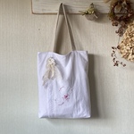 tama...様専用フランスアンティーク*モノグラム刺繍*ブローチ付き*トートバッグ*サブバッグ