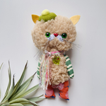 2524❤️ふわもこベレー帽子の猫chanぬいぐるみ