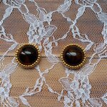 ビーズ刺繍 カボション べっこう ゴールド パーツ ハンドメイド 素材 アクセサリー ピアス イヤリング
