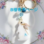  ⚘ ⚘B様専用⚘ ⚘      <フルオーダー>Bちゃん🐰のキーホルダー、バッグチャーム、ブレスレット