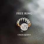 【御売約★twinklekira様】　　　RING238-830クラッククォーツ&水晶*天然石リング ゴムの指輪　[送料無料] 