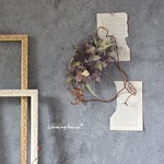 wreath  [Le  jardin]　　「ル　ジャルダン」シックな色味のキウイツルリース　　ナチュラル　　ドライフラワーリース　