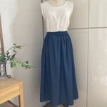 ☆3110milk-kunオーダー商品　ソフトデニム　ギャザースカート