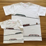 らくがきTシャツ   親子電車カラー版