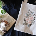 cotton and linen キナリ　手提げ