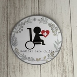 リース　医療的ケア児マークカーマグネットステッカー