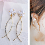 【再販開始】結婚式イヤリング　結婚式　キラキライヤリング　ピアス　ゴールド　スタイリッシュ