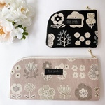 ＃28カスタマイズ可★L字ファスナー財布◇block flower2color
