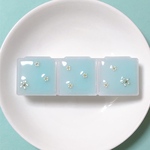 パールのお花(sky)✿アクセサリーケース/ピルケース　旅行など持ち運びに