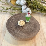 【ミニチュア】ぴよメロンパンとクリームソーダセット♪［ピアス、イヤリング、チャーム加工可能］