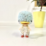 ミニアニマルドール☆モヘア仕立ての青い小鳥くん♪