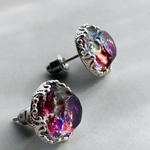 再販✖️6  幻想　万華鏡カボション　銀河のかけら　ピアス　M01×P01