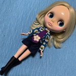 ブライス、リカちゃん用アウトフィット、オールインワン、紺色