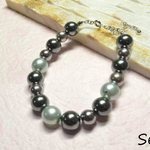 ★390円★チェコ パール 3色 ブレスレット (8ｍｍ・10mm玉）