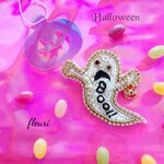 marimokagura様専用2022  Halloween  おばけのBoo!!  シュシュ    ブローチ   ヘアゴム