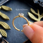 〖‪ꫛꫀꪝ4mm〗ゴルゴーンの煌めく瞳(神話の瞳シリーズver.)Gemstone Ring "Smoky quartz"