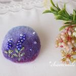 「訳あり品」ラベンダーの丘のブローチ