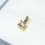 【天然石ペンダントトップ】ホワイトトパーズ 4mm　18KGP製　ネックレス　ハンドメイド素材