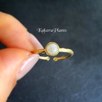 〖‪ꫛꫀꪝ4mm〗アルテミスの瞳 魔法石リングGemstone Ring "Moonstone"
