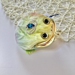 カエル　ケロがま口　♡プリンセスブルー♡
