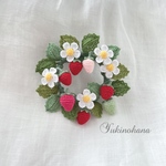 【販売】リースブローチ〜小さな苺〜