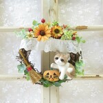 ネコちゃんのハロウィンリース