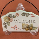 ＊トールペイント＊ ワイヤー付きwelcomeプレート（秋）