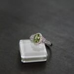 ペリドット　シャイニングCZリング　SILVER925　