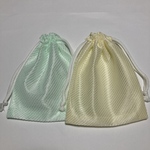 2枚セット　透けてるメッシュ系生地の巾着袋 ハンドメイド