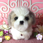 ほんわか癒しのシーズーちゃん 羊毛フェルト ハンドメイド
